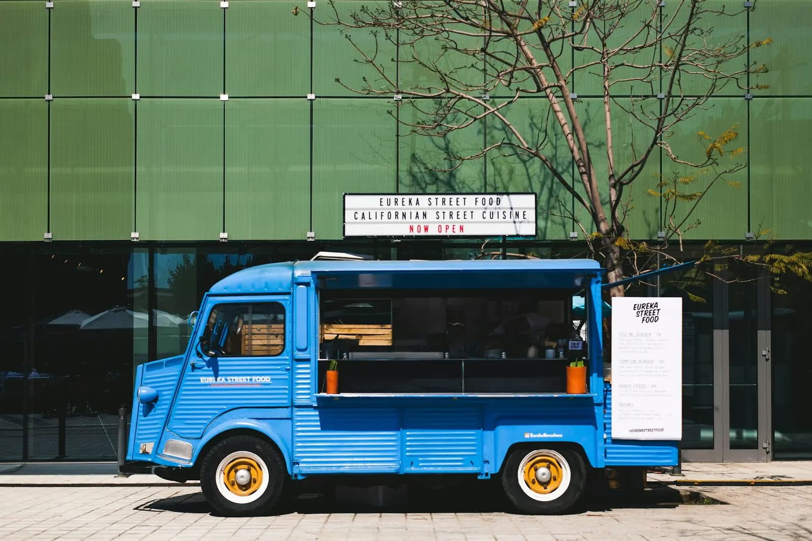 Food truck serving guests at an event