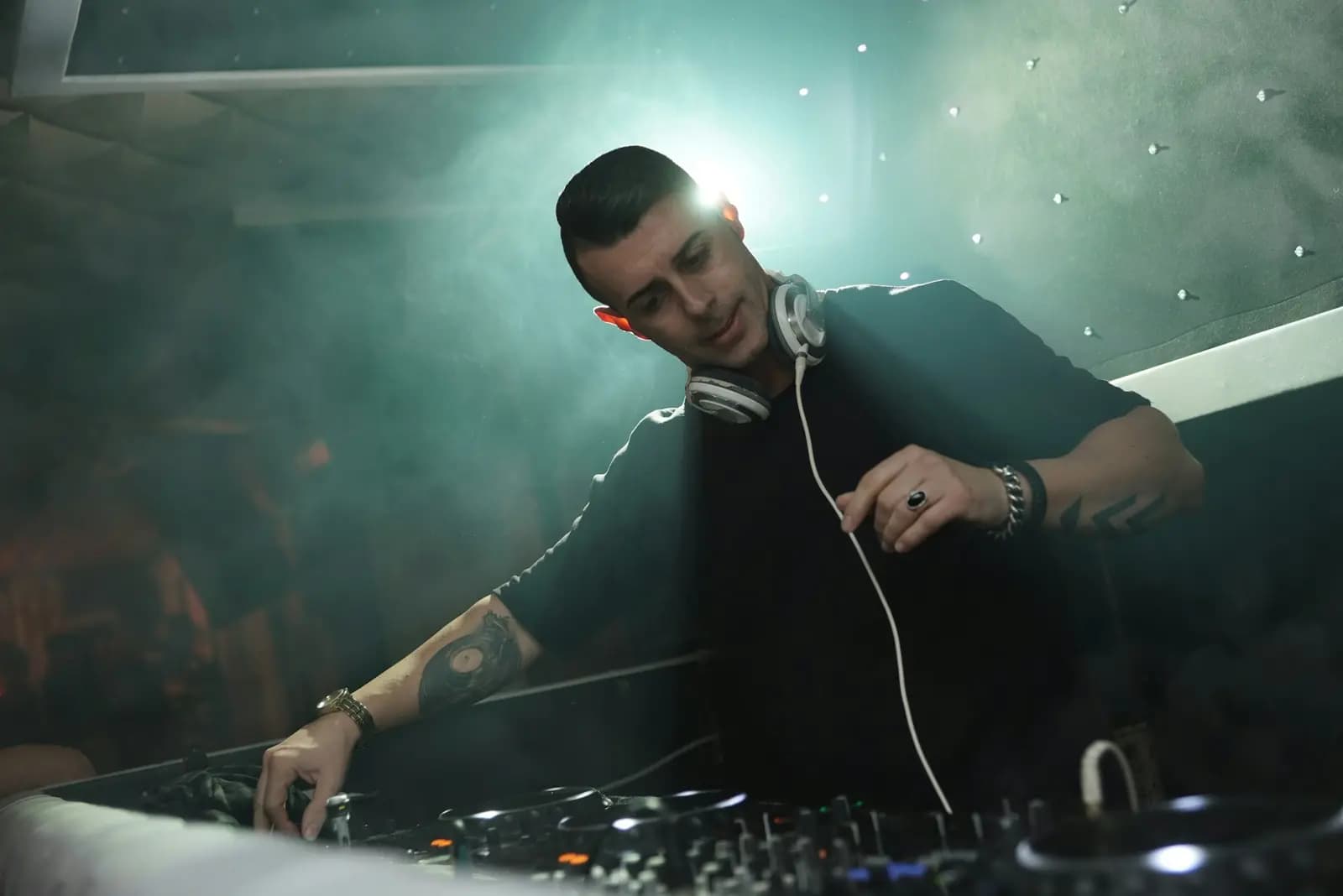 DJ performing at a lively event