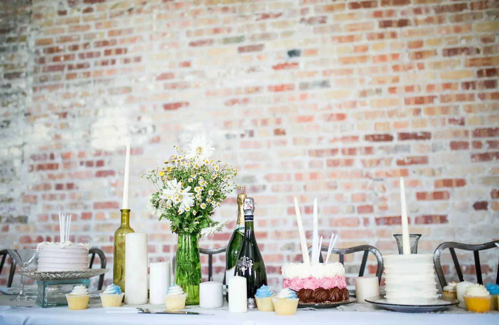 Dessert display prepared for guests