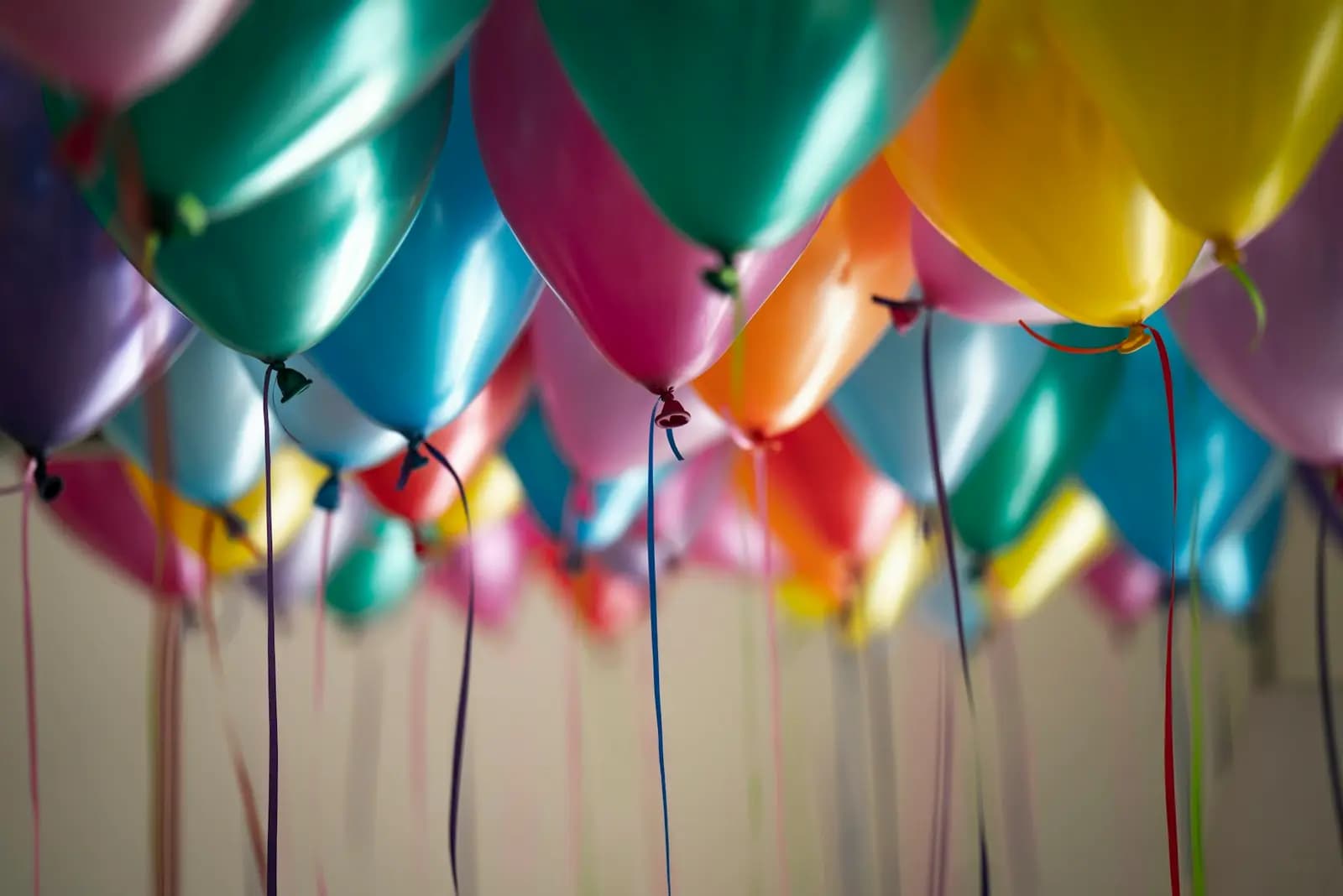Bright party decorations at a family celebration
